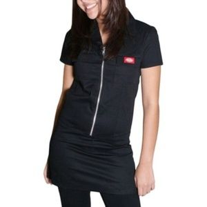 Dickies Girl Black Zip Up Dress Mini Dress Waitres